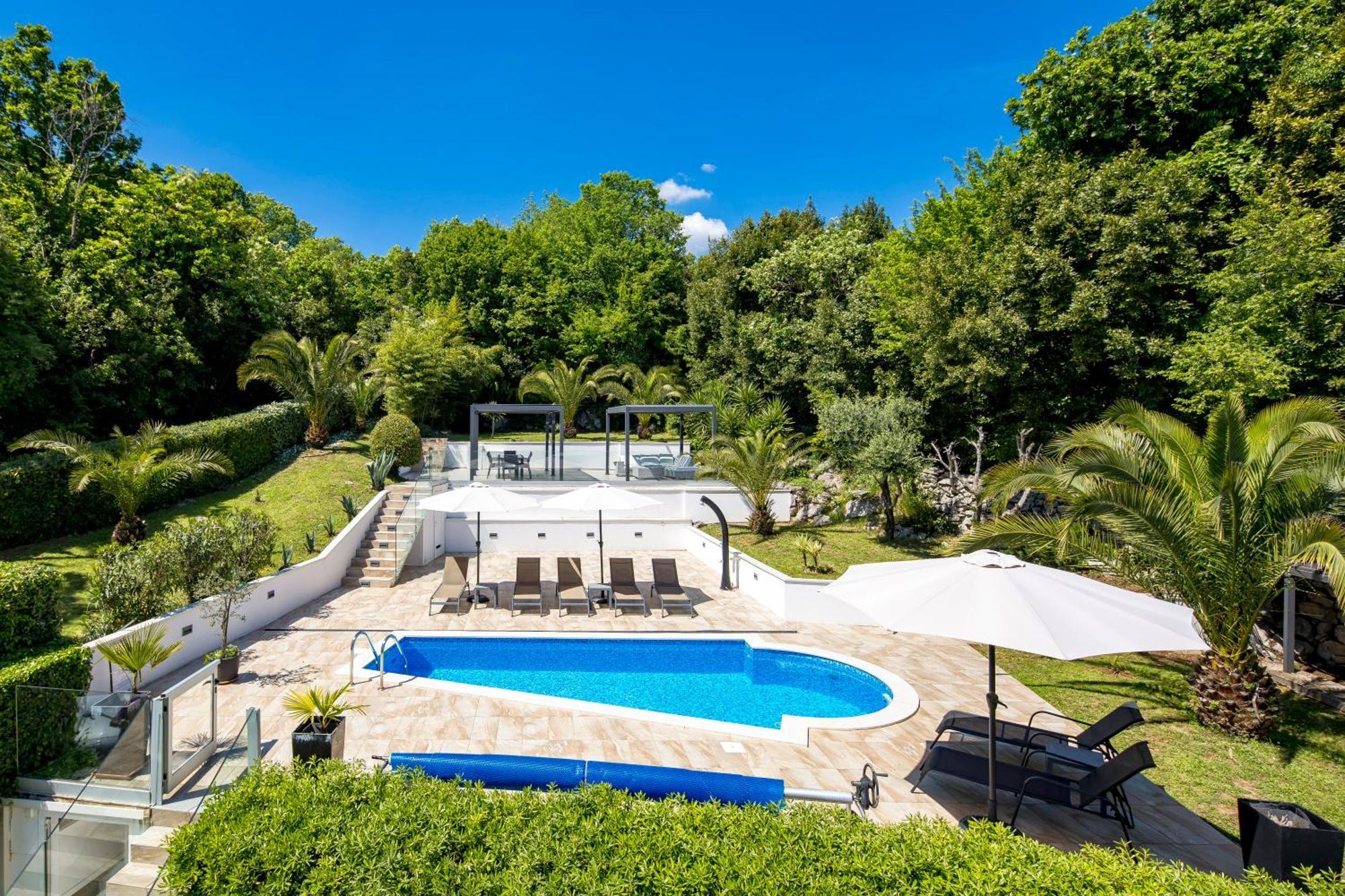 Villa Garden Apartment With Pool Opatija Zewnętrze zdjęcie